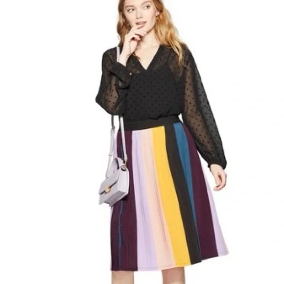 A New Day Striped Midi Skirt - Picture 2 of 9